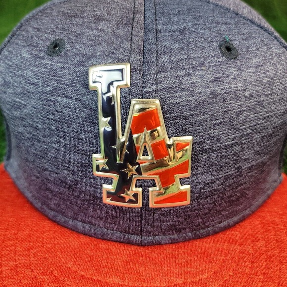 New Era Los Angeles Dodgers 59FIFTY Stars & Stripes July 4th Fitted Size 7 1/4 - Picture 3 of 11